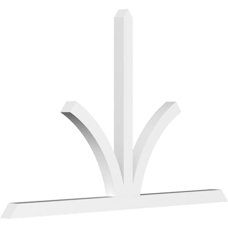 Ekena Millwork Richland Architectural Grade PVC Gable Bracket, 96"W x 60"H x 4"D x 4"F, 15/12 Pitch GBP096X60X0404RIC00